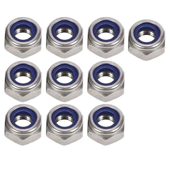 Hex Nuts M5, DIN 985 Hex Nuts A2-70 Stainless Steel Self-Locking Nuts Stop Nuts Lock Nuts for Bolts, Screws (M5, Pack of 20)