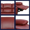thumbnail image 5 of Lifestyle Furniture Ashland 3-Pieces Recliner PU Sofa Set in Red, 5 of 5