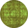 thumbnail image 1 of Ahgly Company Machine Washable Indoor Round Persian Green Bohemian Area Rugs, 3' Round, 1 of 1
