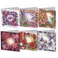 thumbnail image 1 of Tarjetas Arte Diamantes Felicitación Pintura 6 Piezas para Adultos (escena La Flor), 1 of 9