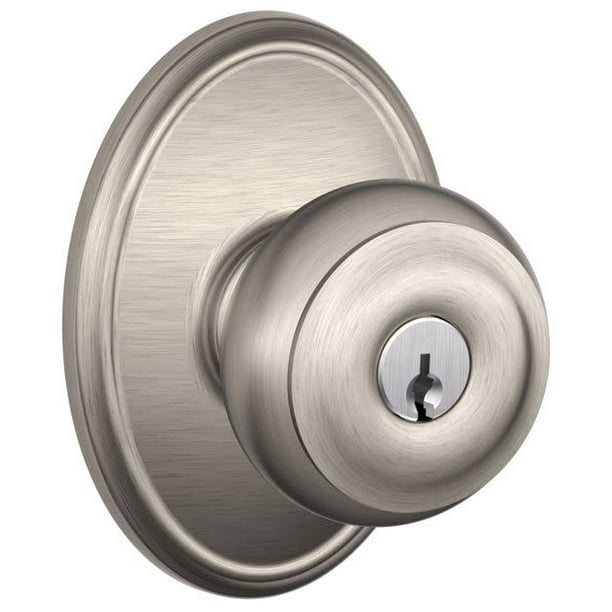 Schlage F51GeoWkf Keyed Entry Panic Proof Door Knob Set