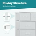 thumbnail image 5 of edx Fabric Storage Dresser with 9 Drawers, Steel Frame and Wooden Top for Bedroom, Closet and Entryway , White, 5 of 9