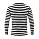 thumbnail image 5 of Ceisia Men's Spring Fall Casual Regular Fit Crew Neck Long Sleeve T-Shirt Multi-Color Striped Cotton-Like Jersey Stretch Fabric Black L Gifts, 5 of 6