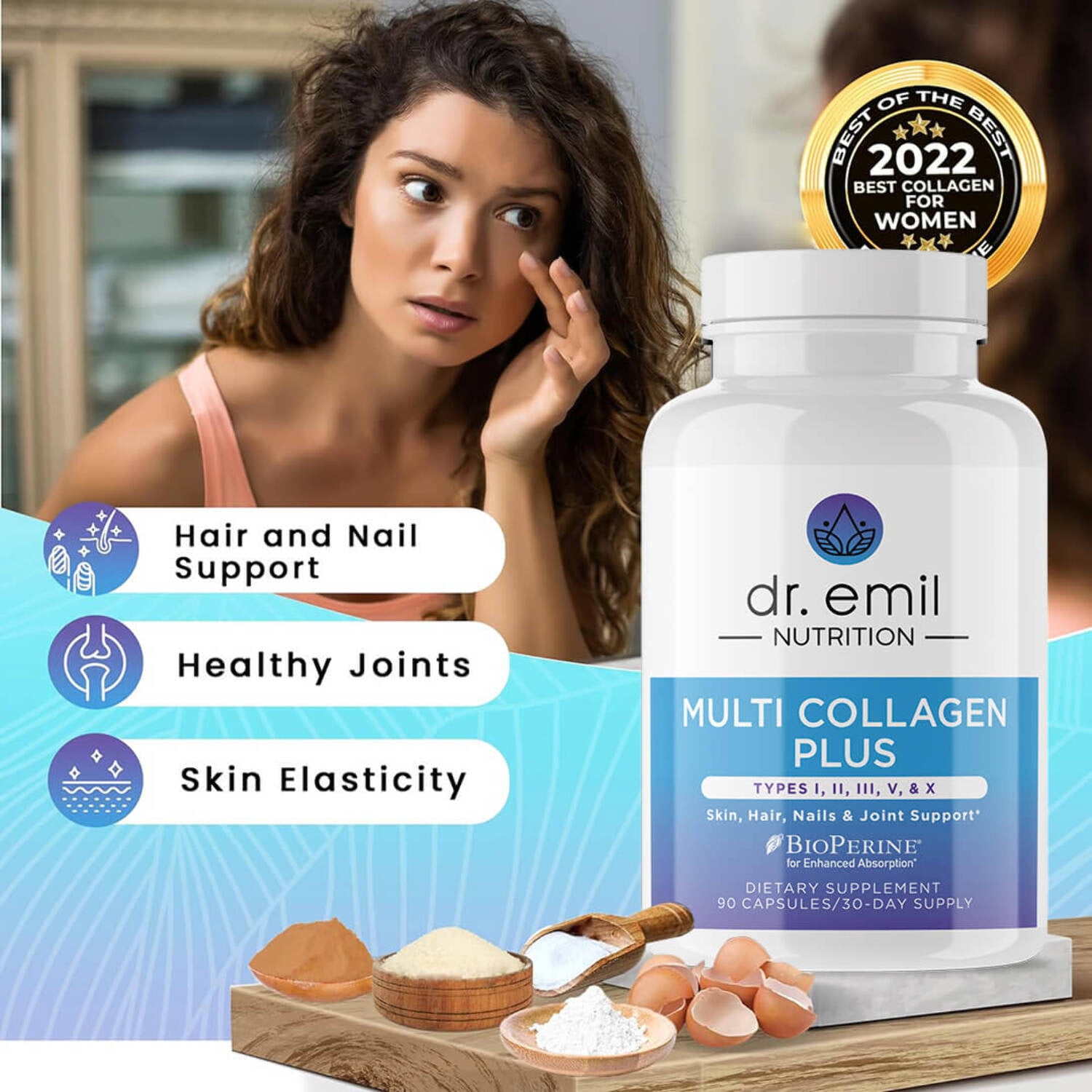 DR. EMIL NUTRITION Multi Collagen Plus, 90 Count, 30 Servings