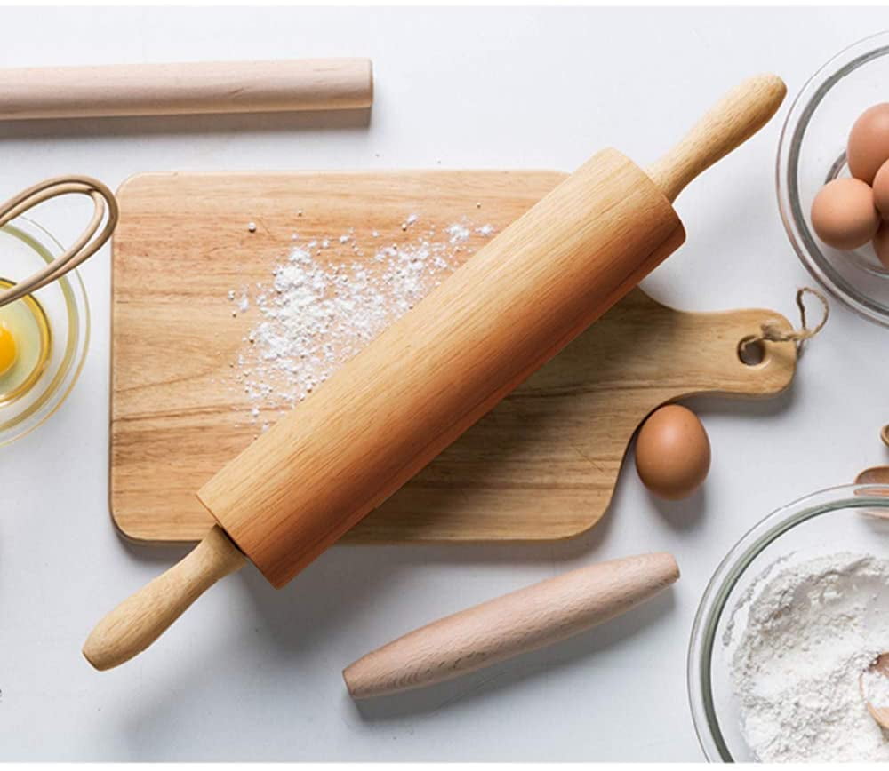 Details about   Wooden Rolling Pin Cake Non-Stick Fondant Baking Cookies Baking Tool 