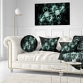 thumbnail image 3 of Designart Blue on Black 3D Surreal Design - Abstract Throw Pillow - 12x20, 3 of 5