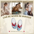 thumbnail image 7 of Lsque Red Funny Crab on Blue Stripe Pattern Womens Comfort Cotton on Scuff With Memory Foam and Anti-skid Sole Slipper-46/47, 7 of 7