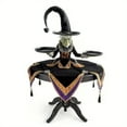 thumbnail image 5 of Ghoulish Glam, Charming Halloween Witch Tray Ornament - Classic Resin Home Decor with Patchwork Witch Clothes & Tablecloth Design, 5 of 10
