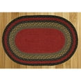 thumbnail image 1 of Capitol Earth Rugs 05-238 Burgundy-Olive-Charcoal Jute Braided Rug, 1 of 1