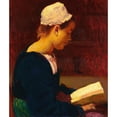 thumbnail image 2 of Roderic O'Conor 20x23 Gold Ornate Framed and Double Matted Museum Art Print Titled - Breton Girl Reading (Breton Reading), 2 of 4
