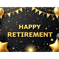 thumbnail image 4 of Elegant Balloon Design Happy Retirement Gold Celebration Banner for Indoor Decoration Office Party Event, 4 of 8