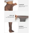 thumbnail image 4 of 2 Pairs Women's Soft Opaque Control Top Tights, Durability Tights, Rip Resistant Pantyhose, 4 of 6