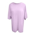 thumbnail image 4 of Womens T Shirt Short Sleeve Purple Crew Neck T Shirts Loose Fit Basic Tshirts Women's Workout Tops, 4 of 4