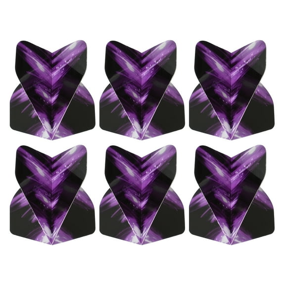 Uxcell Dart Flights, 6 Pack PET Standard Darts Accessories Black, Purple