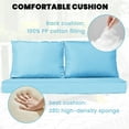 thumbnail image 7 of SDJPOI Outdoor Loveseat Cushion Set, 48 x 24 inch, Waterproof & Fade Resistant Cushions for Couch Bench and Swing (Sky Blue), 7 of 7