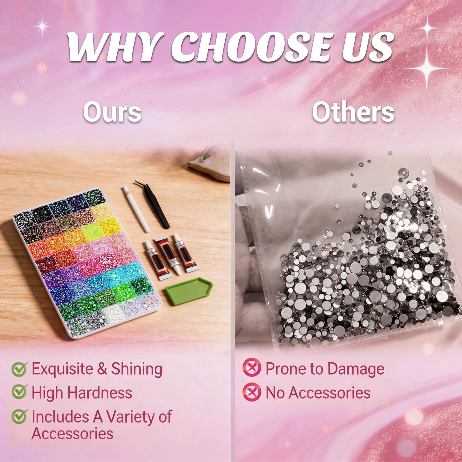 Bedazzler Kit with Rhinestones, 32000Pcs Rhinestone Kit with Glue and Tools for Bedazzling, Bedazzl Kit for Nail Craft, Diamond Art and Clothes