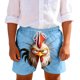 thumbnail image 2 of Pantalones cortos de playa para niños y niñas, de color liso, con estampado bonito, transpirables y con bolsillos, para verano, 2 of 9