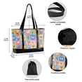 thumbnail image 2 of FORMRS Canvas Laptop Tote Bag for Women with 15.6" Computer Compartments Shoulder Handbag, Blue Flowers, 2 of 7
