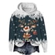 thumbnail image 1 of WILLBEST Sudadera con Capucha Oversize para Mujer, Estilo Casual, con Estampado Navideño de Ciervos con Cabeza Grande y Copos de Nieve, Cuello Redondo, Manga Larga y Diseño Ligero Chica​​, 1 of 4
