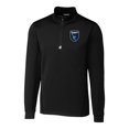 thumbnail image 2 of Men's-Cutter & Buck  Black San Jose Earthquakes Traverse Stretch Eco Quarter-Zip Pullover Top, 2 of 3