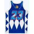 thumbnail image 2 of Power Rangers Mighty Morphin Men's Headgear Classics Embroidered Basketball Jersey (X-Large, Blue), 2 of 4