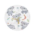thumbnail image 2 of JSDART Serviette de Plage Ronde 60 Pouces Couverture Ours Coloré Dessin Animé Koala Bébé Mignon Boomerang Aborigène Voyage Cercle Serviettes Circulaires Tapis Tapisserie Jeté de Plage, 2 of 2