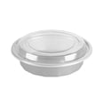 thumbnail image 5 of Restaurantware-Asporto 24 Ounce Round Take Out Containers, 100 Food Containers With Lids - Microwavable, Disposable, Silver Plastic To Go Boxes For Food, No BPA, For Take Out And Delivery, 5 of 11