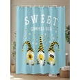 thumbnail image 4 of Sweet Gnomes Shower Curtain, Bee Dwarf Daisy Duck Green Waterproof Shower Curtain Set with 12 Hooks Lightweight Washable Fabric Shower Curtains for Bathroom 60x72 Inches, 4 of 6