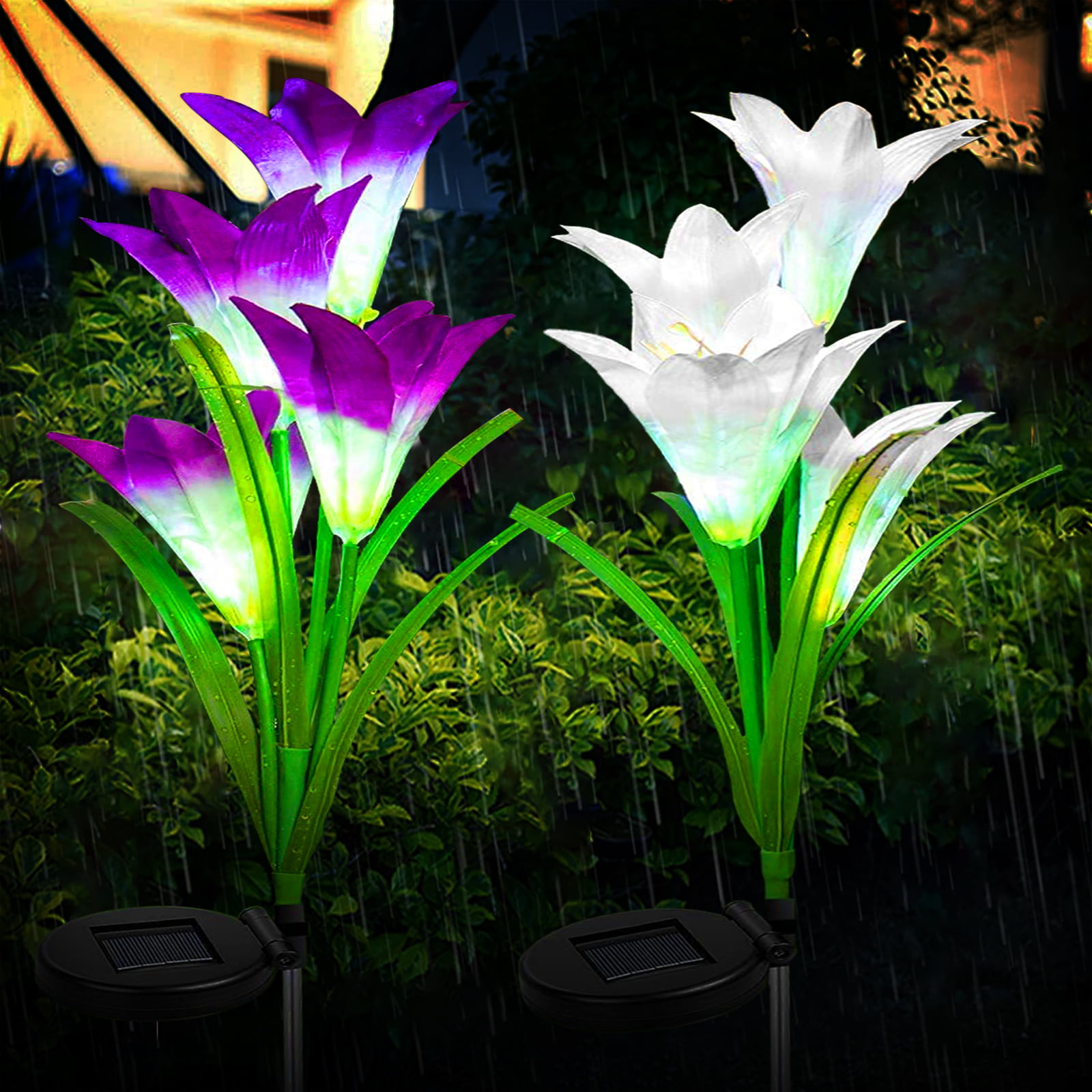 Details about   Lily Flower Solar Color Changing Light for Spring Garden Decor n Outdoor Living 