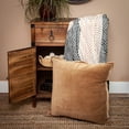 thumbnail image 6 of Parkland Collection Acer Transitional Brown Pillow Cover With Poly Insert, 6 of 6