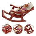 thumbnail image 1 of OULII 1Set Decorative Miniature Rocking Chair Red Resin for Landscaping Decor and Model Furniture, 1 of 5