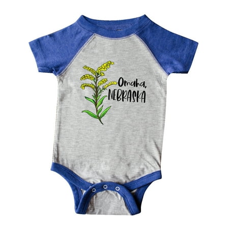 

Inktastic Omaha Nebraska Goldenrod Flower Gift Baby Boy or Baby Girl Bodysuit