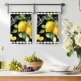 thumbnail image 3 of Yellow Lemon Kitchen Towels Set of 1, Summer Botanical Black White Checkered Absorbent Dish Towels for Kitchen, Microfiber Hand Towel, Quick Drying Tea Towel for Cleaning Decorative Dishcloths, 3 of 7