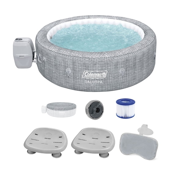 Coleman Saluspa Sicily AirJet Hot Tub with 2 Saluspa Pool/Spa Seat & Spa Pillow