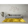 thumbnail image 3 of Ahgly Company Indoor Round Abstract Yellow Modern Area Rugs, 8' Round, 3 of 4