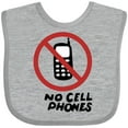 thumbnail image 3 of Inktastic No Phones Boys or Girls Baby Bib, 3 of 4