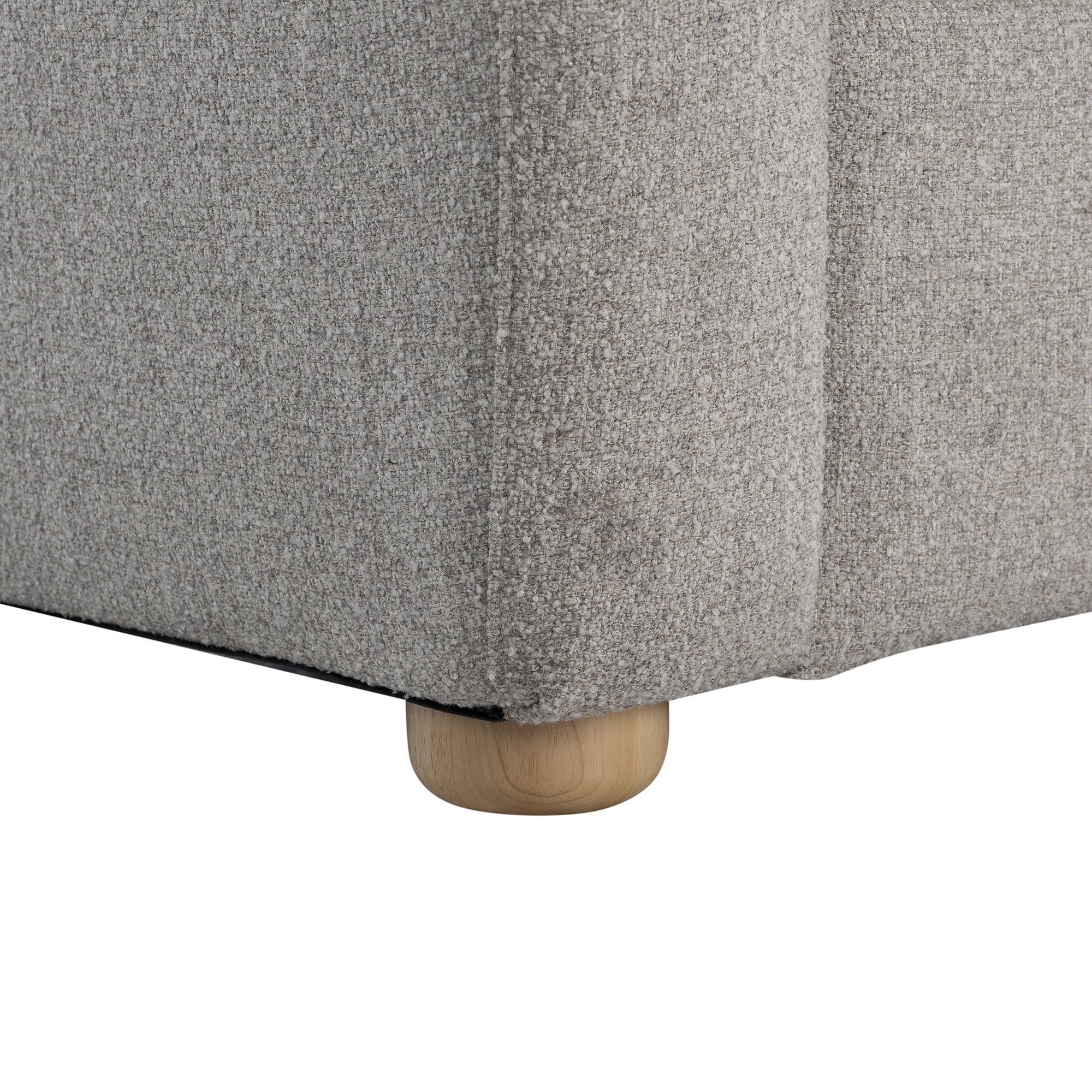 Studio Living Genifer Modern Arm Chair, Pebble Gray Boucle Fabric