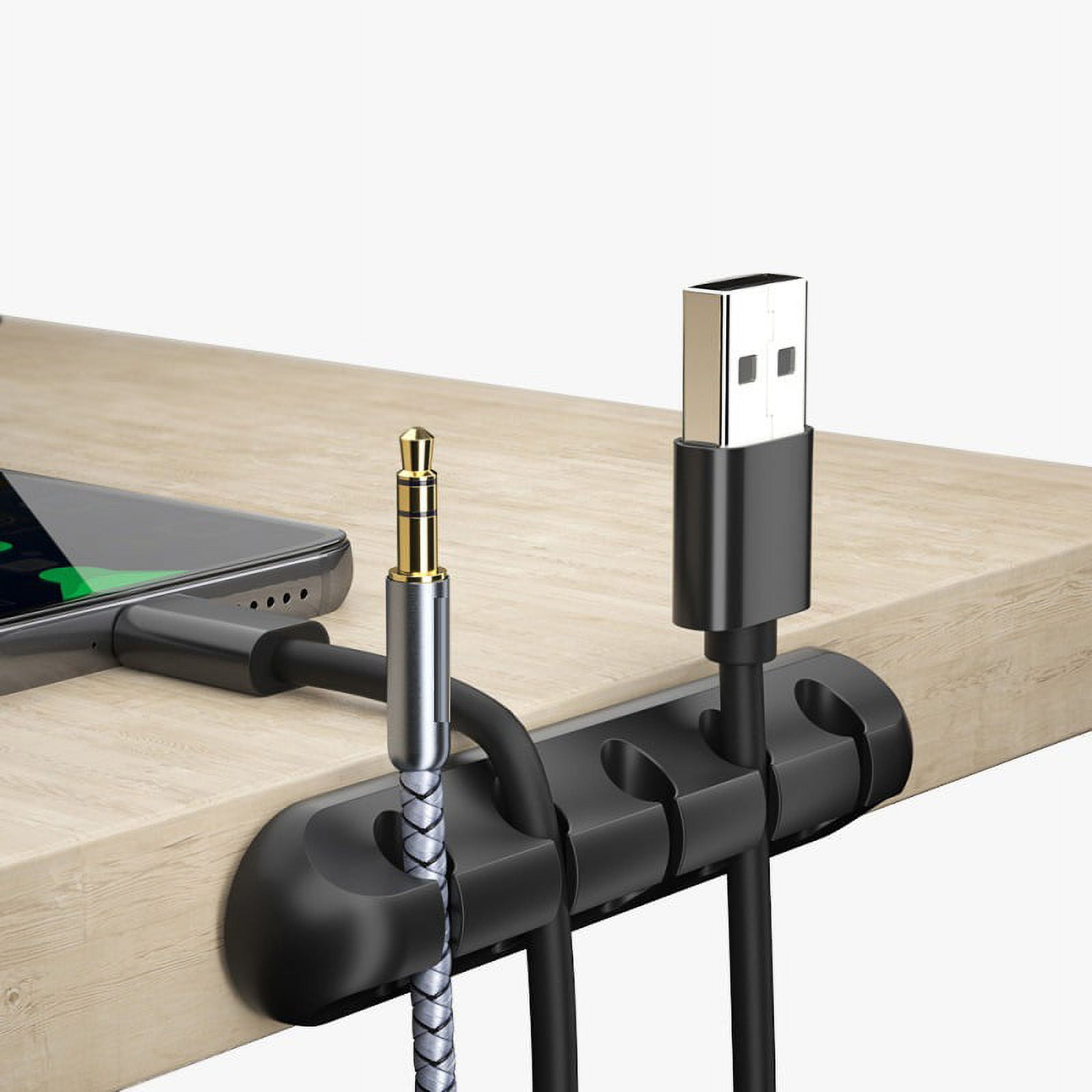 Cable Holder Clips, 3-Pack Cable Management Cord Organizer Clips Self Adhesive for Desktop USB Charging Cable Nightstand Power Cord Mouse Cable Wire PC Office Home