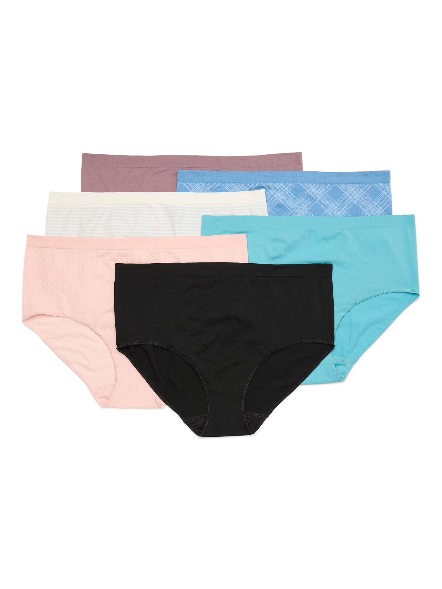 Joyspun Women's Seamless Brief Panties, 6-Pack photo 6