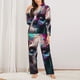 thumbnail image 2 of Balery Modern Abstract Colorful Skull B Conjunto de Pijama con Estampado para Mujer, Conjunto de Dos Piezas con Manga Larga, Ropa de Dormir Suave con Bolsillos, Pijamas Cómodos-XX-Large, 2 of 7