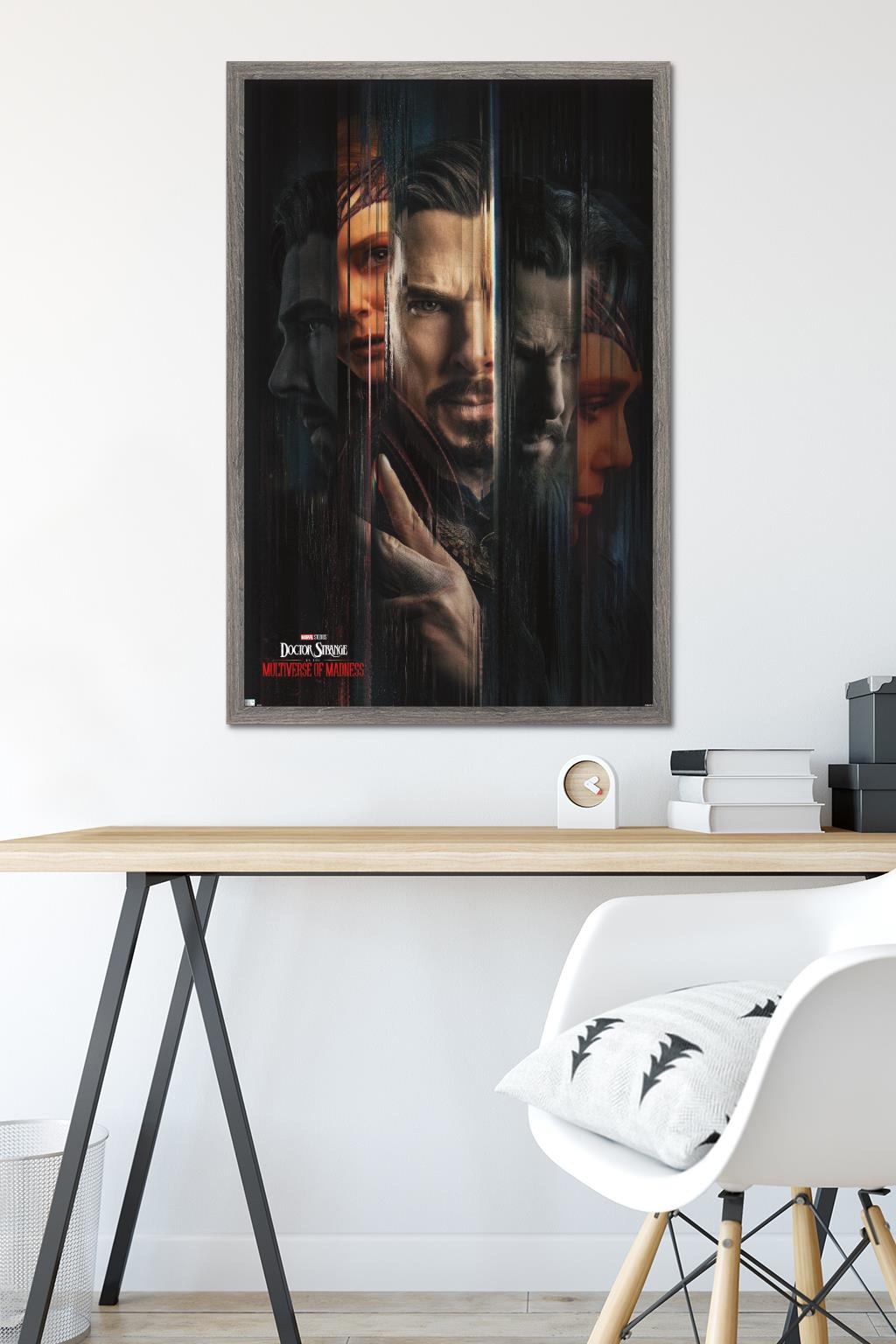 Marvel Doctor Strange in the Multiverse of Madness - Teaser One Sheet Wall Poster, 22.375" x 34" Framed