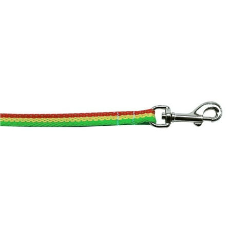 Bamboo Nylon Collar - Mirage 125-261 3804 Rasta Bamboo Nylon Dog Collar 0.375 wide 4Ft Lsh