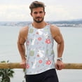 thumbnail image 6 of Fotbe Bunny cartoon with easter Pattern Men's Quick Dry Workout Tank Top Gym Muscle Tee Fitness Bodybuilding Sleeveless T Shirt Breathable Workout Shirt-Medium, 6 of 7