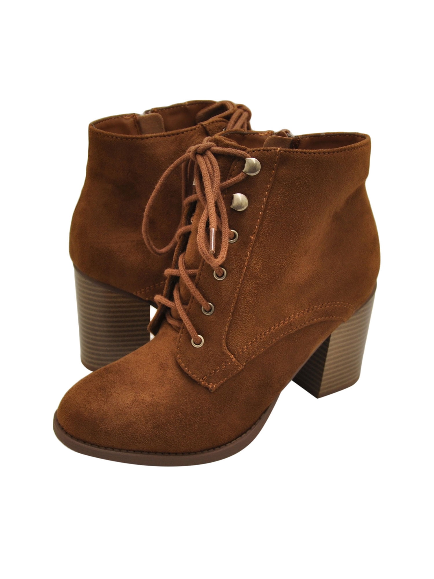 forever 21 faux suede lace up booties