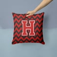 thumbnail image 2 of Carolines Treasures CJ1047-HPW1414 Letter H Chevron Black & Red Fabric Decorative Pillow, 2 of 4