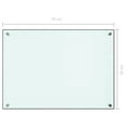 thumbnail image 4 of vidaXL Kitchen Backsplash White 70x50 cm Tempered Glass, 4 of 4