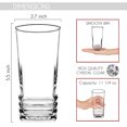thumbnail image 6 of Crystalia Glassware Small Highball Glasses Set of 6, Square Drinking Glasses, Clear Crystal Tumblers for Water, Juice, Wine, Beer, Whiskey, and Cocktails, 11 1/4 Ounce, 6 of 6