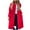Red, variant on JGGSPWM Women's Elegant Pea Coat Single Breasted Winter Overcoat with Pockets Big Lapel Open Front Long Jacket Yellow 3XL