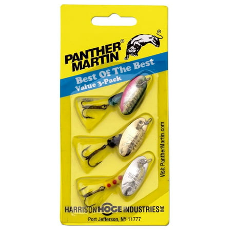 Panther Martin Best of the Best Bass Spinner Fishing Lure kit, Pack of