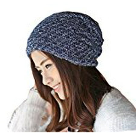 Crochet Winter Beanie - Unisex Winter Plicate Baggy Beanie Knit Crochet Ski Hat Oversized Cap Hat Warm